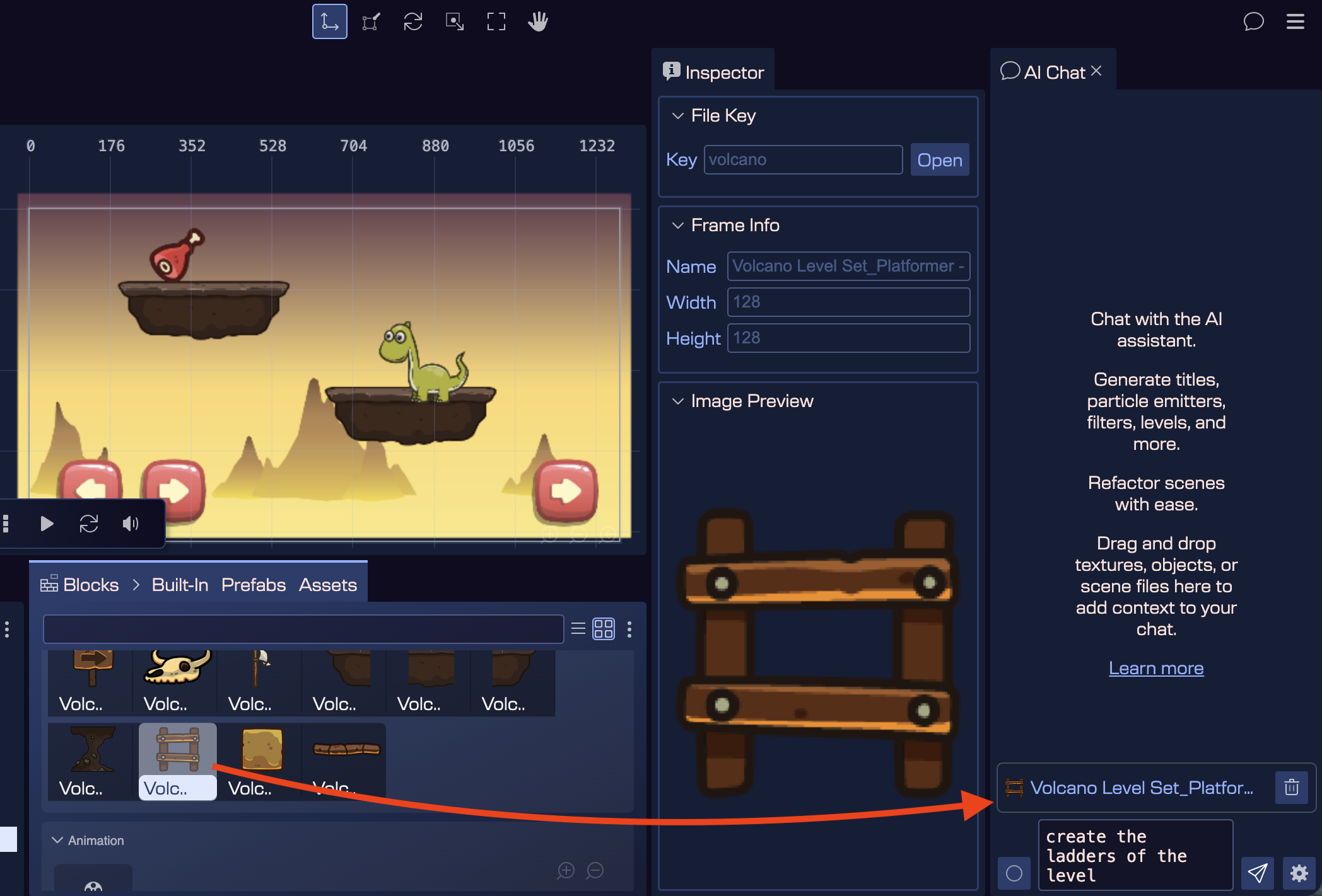 Drop texture in context section