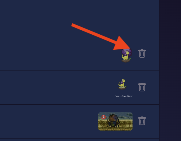 Remove from recent projects