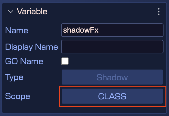 Set class scope to filter.