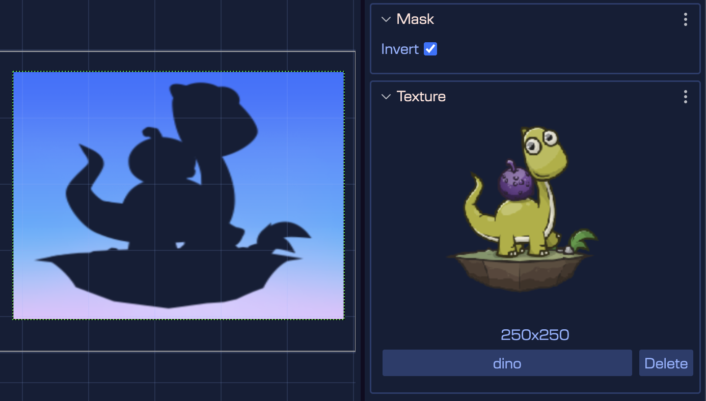 Inverted texture mask filter