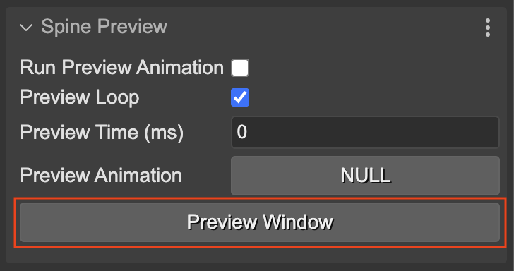 Preview Window button