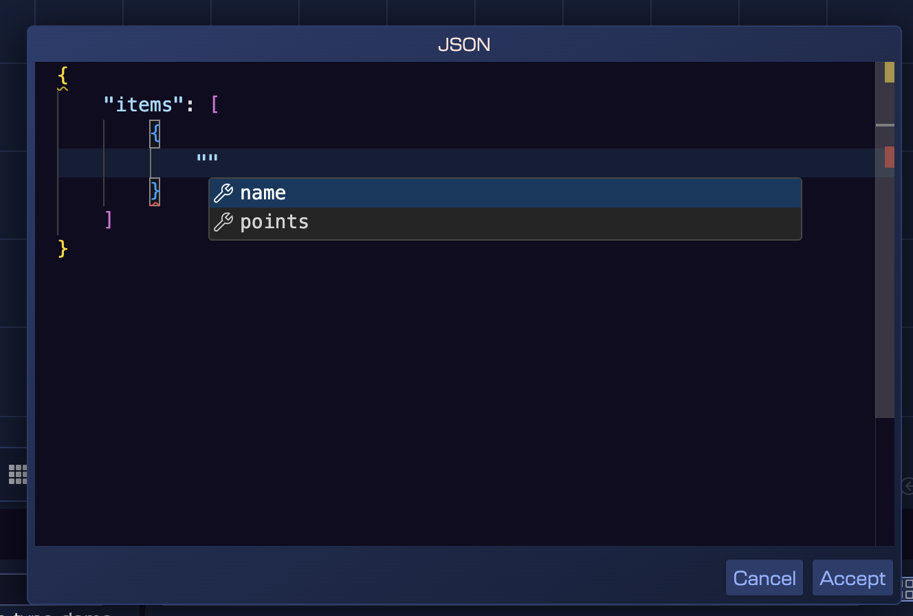 JSON editor